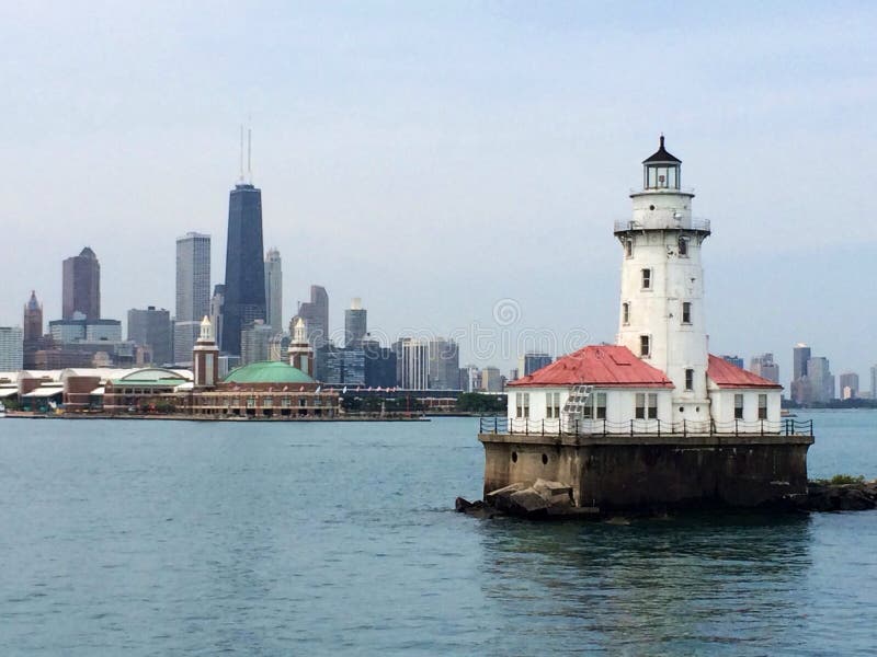 This is a picture of the lighthouse off Navy Pier in Chicago, Illinois. This picture was taken in June of 2014. This is a picture of the lighthouse off Navy Pier in Chicago, Illinois. This picture was taken in June of 2014.