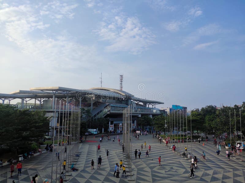 Jakarta International Velodrome is a sporting facility located at Rawamangun, East Jakarta, Indonesia. The arena was used as a venue for 2018 Asian Games and 2018 Asian Para Games.[1][2] The Velodrome covers an area of about 9.5 hectares.[3] The sports arena has a 250 m cycling track, designed by Schuermann Architects,[4][circular reference] tennis court and swimming pools. The velodrome has a seating capacity of 3,500 for track cycling, and up to 8,500 for shows and concerts.[5] Although made for bicycle races, the complex will also be used for various sports activities such as volleyball, badminton, and futsal. The velodrome is certified as “Class 1” by the Union Cycliste Internationale (UCI).[6]The original venue was built in 1973 and demolished to make way for the modern velodrome. Previously, the velodrome latter was used as the venue for the 2011 Southeast Asian Games.[7] Demolished Rawamangun Velodrome was outdoor and classified as national standard, but after renovation the cycling venue into the indoor Velodrome has transformed to international standard and certification by the UCI. Jakarta International Velodrome is a sporting facility located at Rawamangun, East Jakarta, Indonesia. The arena was used as a venue for 2018 Asian Games and 2018 Asian Para Games.[1][2] The Velodrome covers an area of about 9.5 hectares.[3] The sports arena has a 250 m cycling track, designed by Schuermann Architects,[4][circular reference] tennis court and swimming pools. The velodrome has a seating capacity of 3,500 for track cycling, and up to 8,500 for shows and concerts.[5] Although made for bicycle races, the complex will also be used for various sports activities such as volleyball, badminton, and futsal. The velodrome is certified as “Class 1” by the Union Cycliste Internationale (UCI).[6]The original venue was built in 1973 and demolished to make way for the modern velodrome. Previously, the velodrome latter was used as the venue for the 2011 Southeast Asian Games.[7] Demolished Rawamangun Velodrome was outdoor and classified as national standard, but after renovation the cycling venue into the indoor Velodrome has transformed to international standard and certification by the UCI.