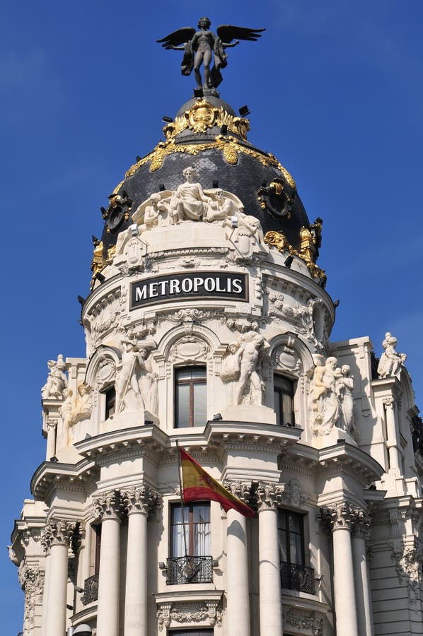 метрополия madrid здания стоковая фотография метрополия madrid здания стоковая фотография