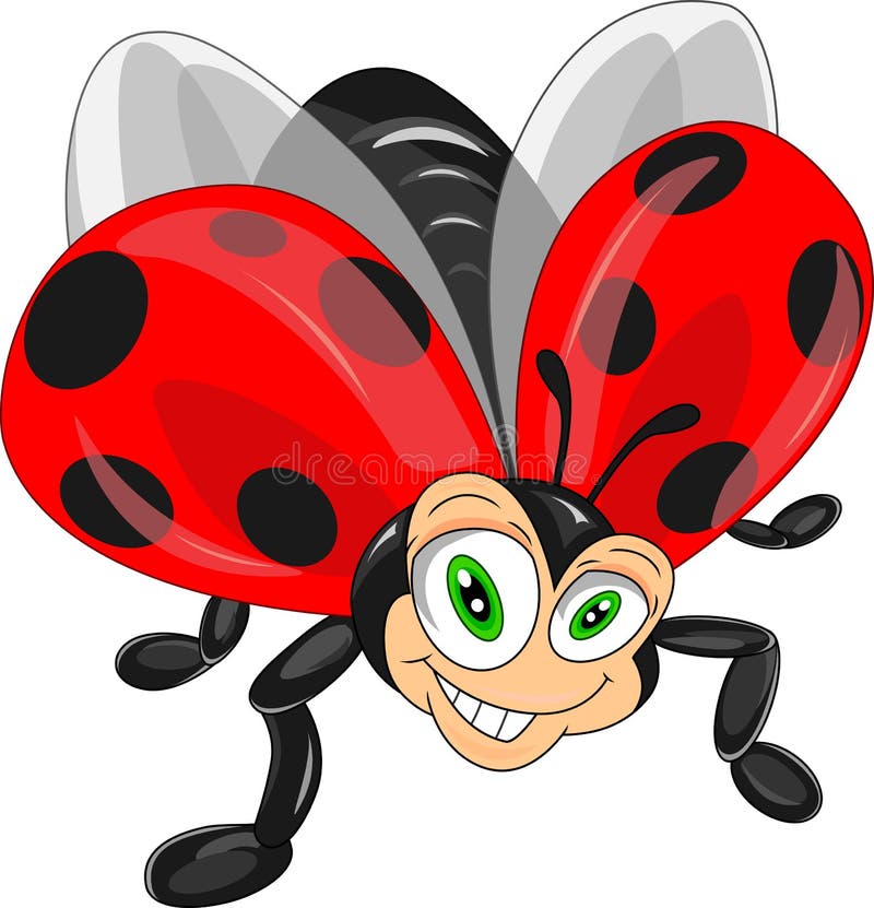 Милый шарж ladybug бесплатная иллюстрация Милый шарж ladybug бесплатная иллюстрация