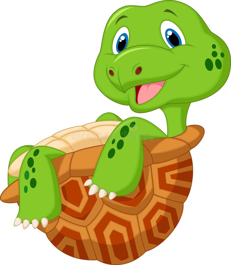 Illustration of Cute tortoise cartoon. Illustration of Cute tortoise cartoon