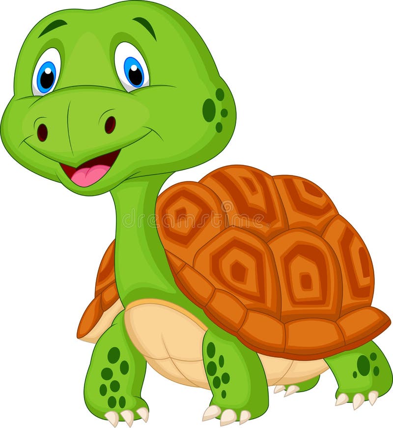 Illustration of Cute turtle cartoon. Illustration of Cute turtle cartoon