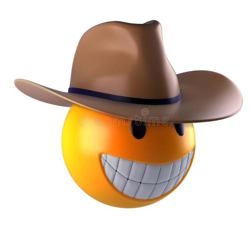 Милая сфера emoji улыбки с ковбойской шляпой бесплатная иллюстрация Милая сфера emoji улыбки с ковбойской шляпой бесплатная иллюстрация