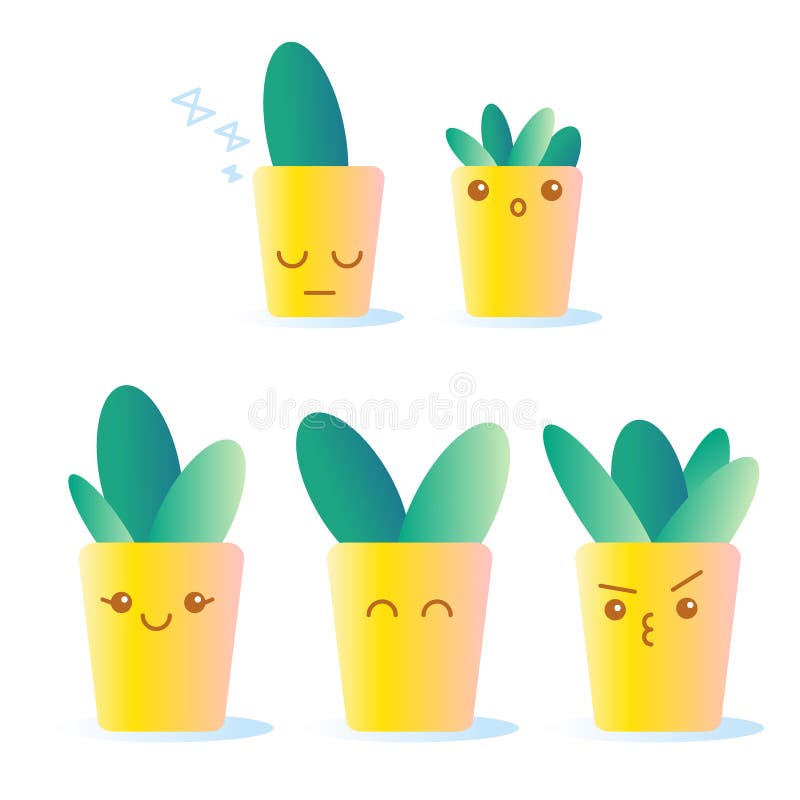 Милый кактус doodles Стороны мультфильма на в горшке заводах Желтый бак Иллюстрация вектора с granient иллюстрация вектора Милый кактус doodles Стороны мультфильма на в горшке заводах Желтый бак Иллюстрация вектора с granient иллюстрация вектора