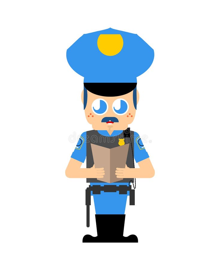 Милый полицейский kawaii изолировал смешной стиль мультфильма полицейского Характер детей полисмена Стиль детей иллюстрация вектора Милый полицейский kawaii изолировал смешной стиль мультфильма полицейского Характер детей полисмена Стиль детей иллюстрация вектора
