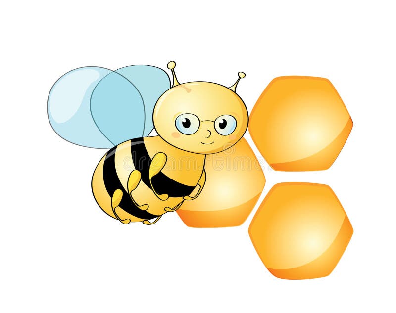 Cute bee character and beehive. Insect vector illustration on white background. Yellow bee mascot isolated. Honey producing bee cartoon clipart. Funny insect bee. Gender neutral animal character. Cute bee character and beehive. Insect vector illustration on white background. Yellow bee mascot isolated. Honey producing bee cartoon clipart. Funny insect bee. Gender neutral animal character