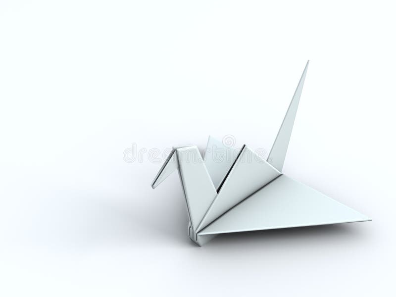 мир бумаги origami крана принципиальной схемы птицы иллюстрация штока мир бумаги origami крана принципиальной схемы птицы иллюстрация штока