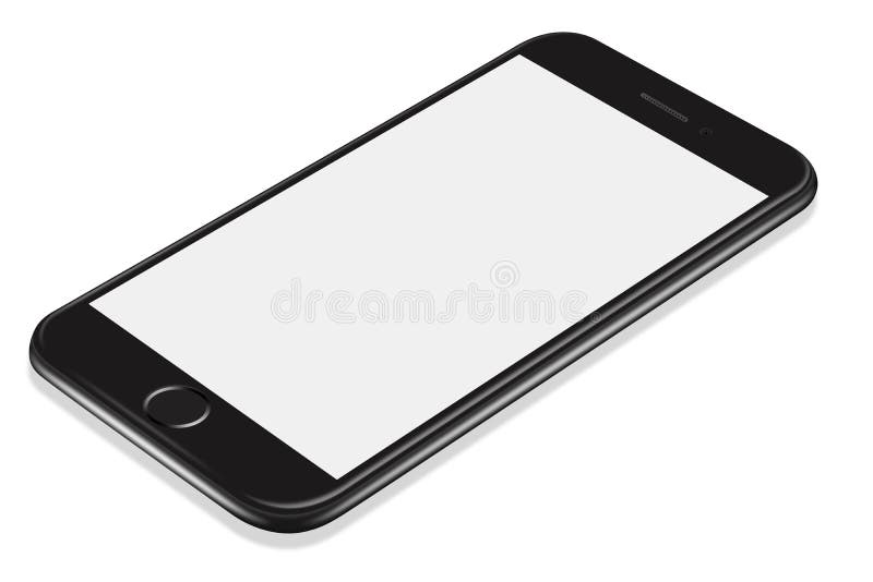 модель-макет smartphone черноты перспективы иллюстрации 3D реалистический иллюстрация вектора модель-макет smartphone черноты перспективы иллюстрации 3D реалистический иллюстрация вектора