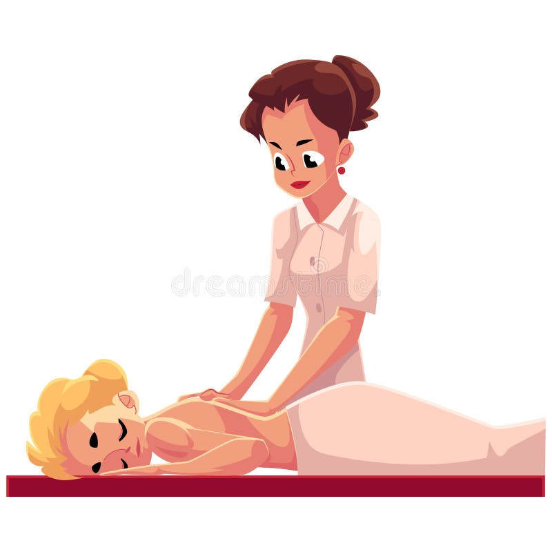 Hausfrauen Monsterschwanz Cartoon Massage