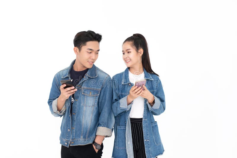 Asian young couple otngagged