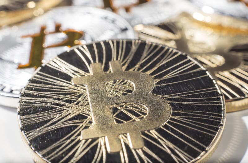 Монетки BTC Bitcoin стоковые фото Монетки BTC Bitcoin стоковые фото