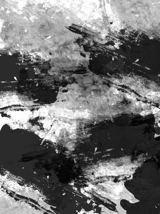 монохромная текстура. кисть. пятна и пятна краски. изображение темных цветов. современное искусство. черный и белый фон. стоковое изображение rf