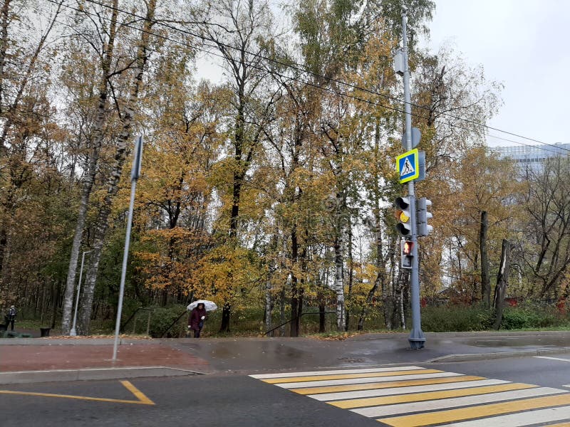 Москва- Россия 20-ое октября 2020 : Обычные московские улицы стоковые фото