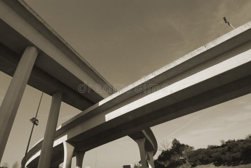 Duotone of Interstate Overpass in Atlanta. Duotone of Interstate Overpass in Atlanta