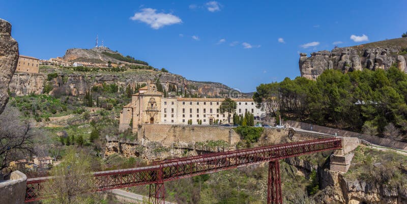 San Pablo bridge in the center of Cuenca, Spain. San Pablo bridge in the center of Cuenca, Spain