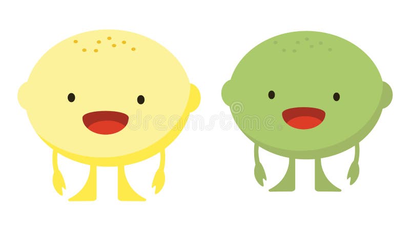 Мультфильм печати doodles чудовище лимона известки цитрусовых фруктов набора цвета лета плоское иллюстрация вектора Мультфильм печати doodles чудовище лимона известки цитрусовых фруктов набора цвета лета плоское иллюстрация вектора