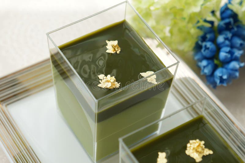 Мусс зеленого чая Matcha стоковое изображение Мусс зеленого чая Matcha стоковое изображение