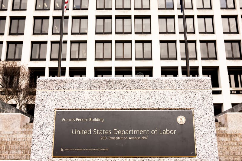 United Stated Department of Labor building in Washington DC. United Stated Department of Labor building in Washington DC