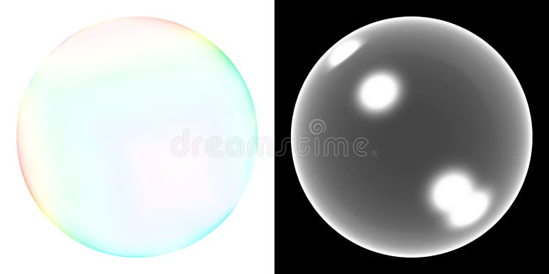 Soap bubble with opacity map. Hue-Saturation adjusments will produce diferent colors. Soap bubble with opacity map. Hue-Saturation adjusments will produce diferent colors