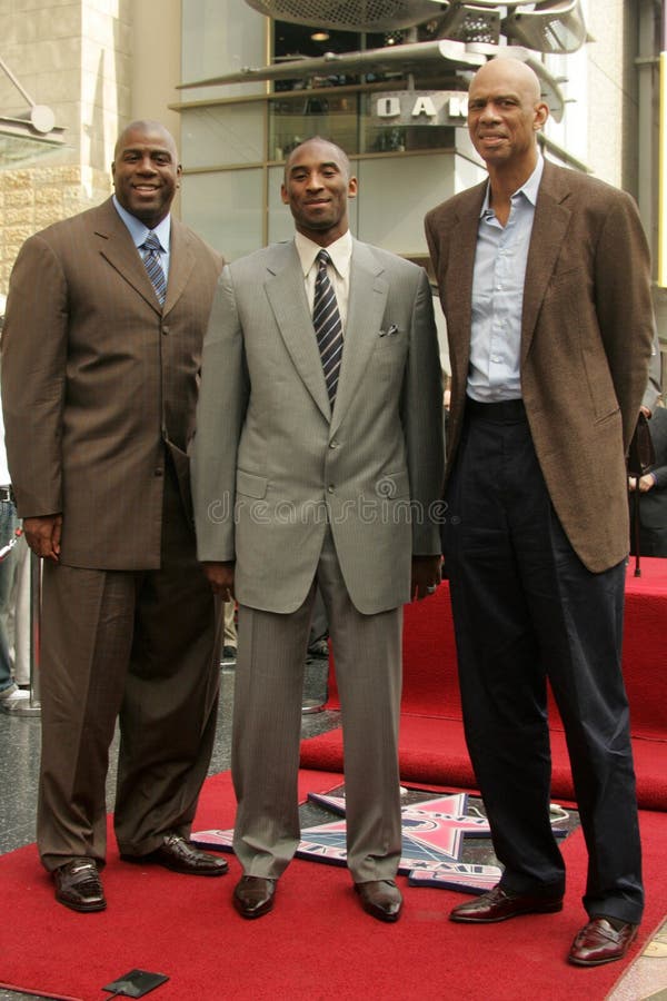 Magic Johnson with Kobe Bryant and Kareem Abdul-Jabbar at the Ceremony Honoring Los Angeles Lakers Owner Jerry Buss with the 2,323rd star on the Hollywood Walk of Fame. Hollywood Boulevard, Hollywood, CA. 10-30-06. Magic Johnson with Kobe Bryant and Kareem Abdul-Jabbar at the Ceremony Honoring Los Angeles Lakers Owner Jerry Buss with the 2,323rd star on the Hollywood Walk of Fame. Hollywood Boulevard, Hollywood, CA. 10-30-06