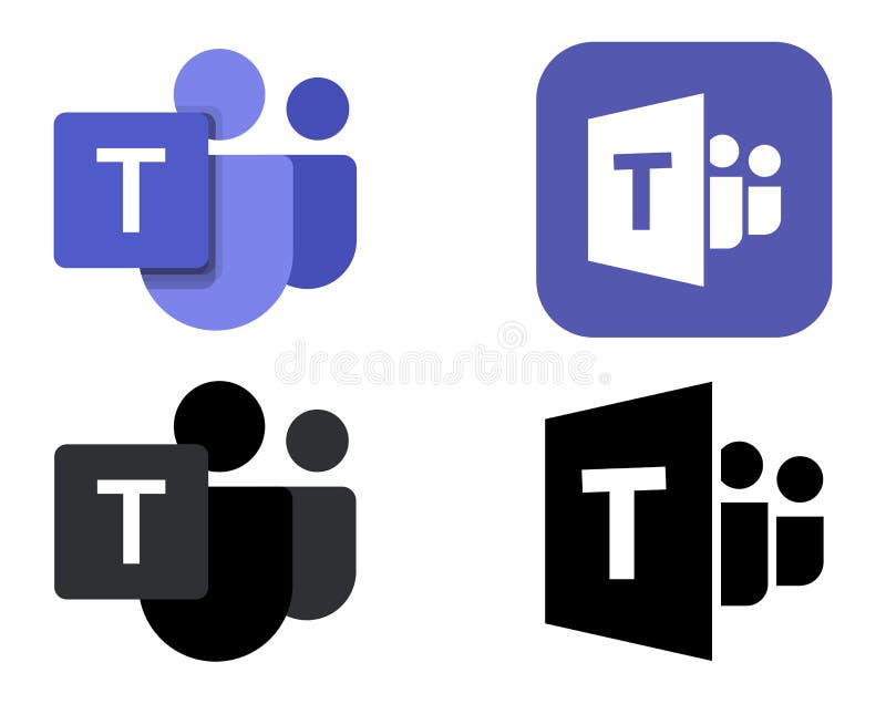 набор логотипа или значка microsoft teams иллюстрация вектора