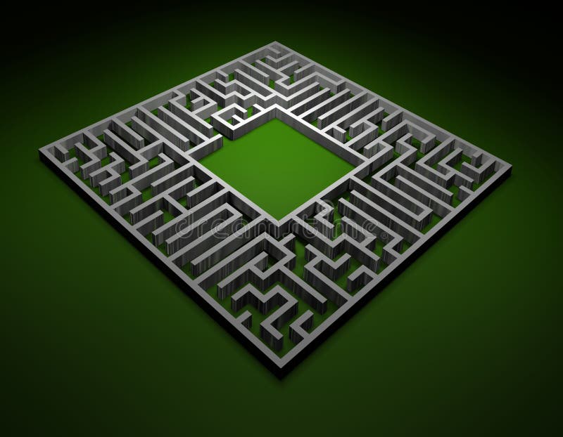 Labyrinth. 3D render of Labyrinth. Network of paths in a maze. Puzzle concept for finding a solution in a maze. Labyrinth. 3D render of Labyrinth. Network of paths in a maze. Puzzle concept for finding a solution in a maze