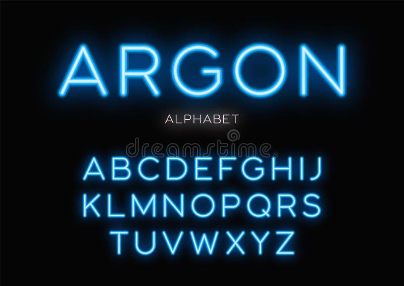 Накаляя неоновый дизайн пальмиры Vector алфавит, письма, шрифт, ty иллюстрация вектора
