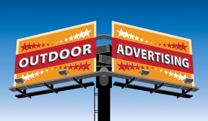 Дизайн внешней рекламы иллюстрация вектора. иллюстрации насчитывающей ...