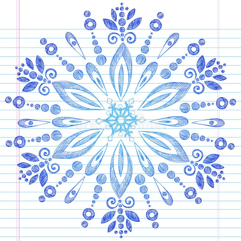 нарисованная doodle зима снежинки руки схематичная бесплатная иллюстрация нарисованная doodle зима снежинки руки схематичная бесплатная иллюстрация
