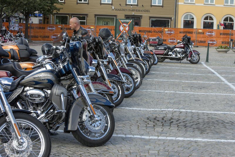 Национальное ралли Halden БОРОВА, Норвегия 12-ое до 15 июня 2014 (велосипеды) стоковая фотография