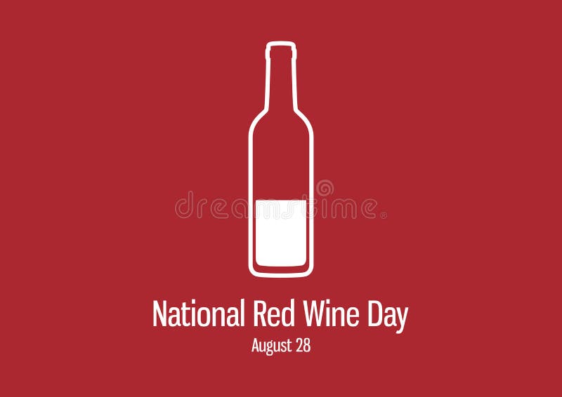 Graphic bottle vector icon. Bottle of red wine vector. Bottle of wine on a red background. Red Wine Day Poster, August 28. Important day. Graphic bottle vector icon. Bottle of red wine vector. Bottle of wine on a red background. Red Wine Day Poster, August 28. Important day