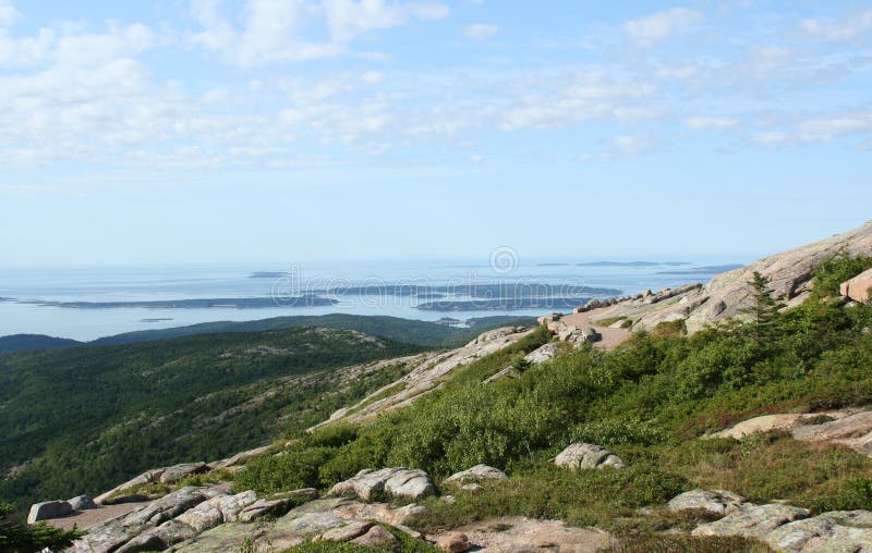 Scenic view from the top of Cadillac Mountain, Acadia National Park, Maine. Scenic view from the top of Cadillac Mountain, Acadia National Park, Maine