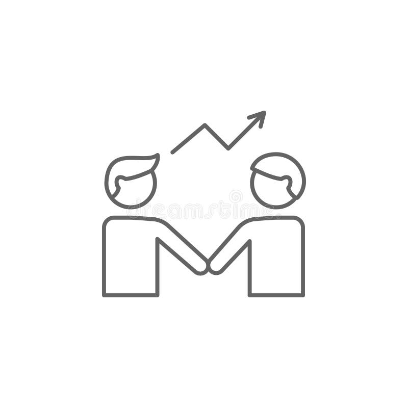 начните значок плана приятельства Элементы линии значка приятельства Знаки, символы и векторы можно использовать для сети, логоти иллюстрация вектора