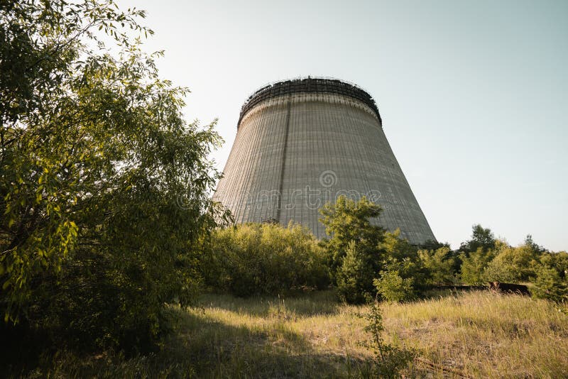 Unfinished Cooling Tower of Chernobyl Nuclear Power Plant in Chernobyl Exclusion Zone, Ukraine. Unfinished Cooling Tower of Chernobyl Nuclear Power Plant in Chernobyl Exclusion Zone, Ukraine