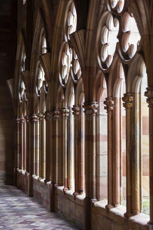 Unfinished cloister of St. Peter and St. Paul`s church in Wissembourg in France. Unfinished cloister of St. Peter and St. Paul`s church in Wissembourg in France