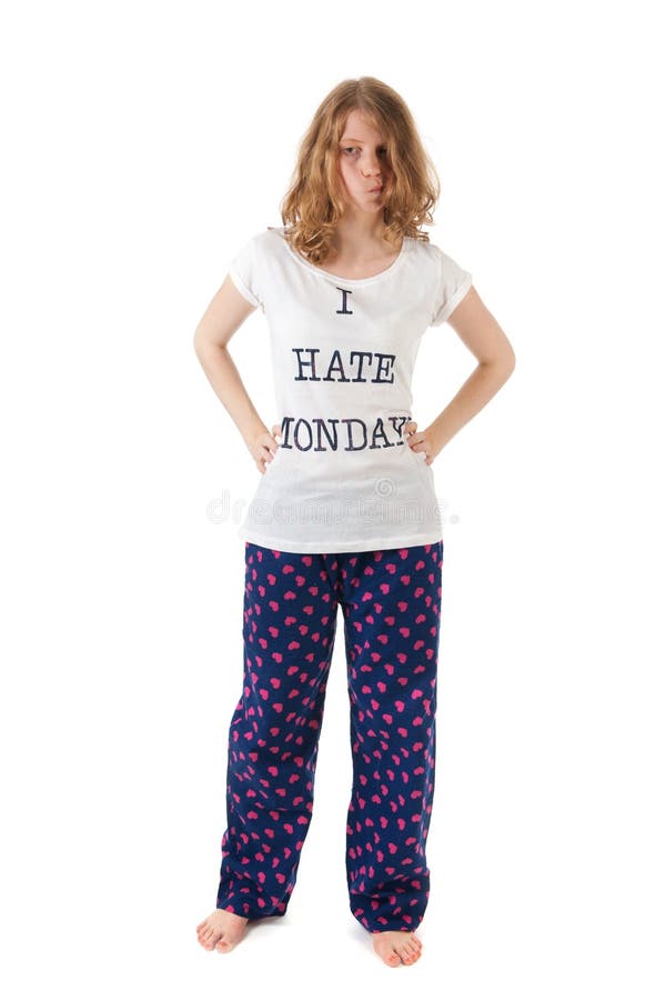 Young woman is hating mondays. Young woman is hating mondays