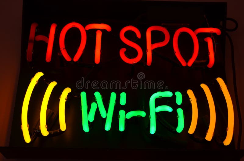Неон WiFi стоковые изображения Неон WiFi стоковые изображения