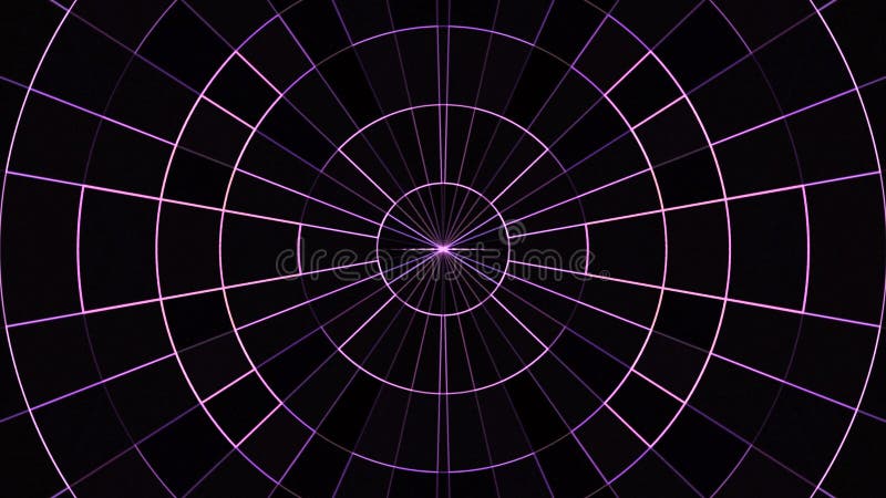 Неоновая двигая решетка круга преграждает анимацию предпосылки новая качественная всеобщая динамика движения одушевила технологич