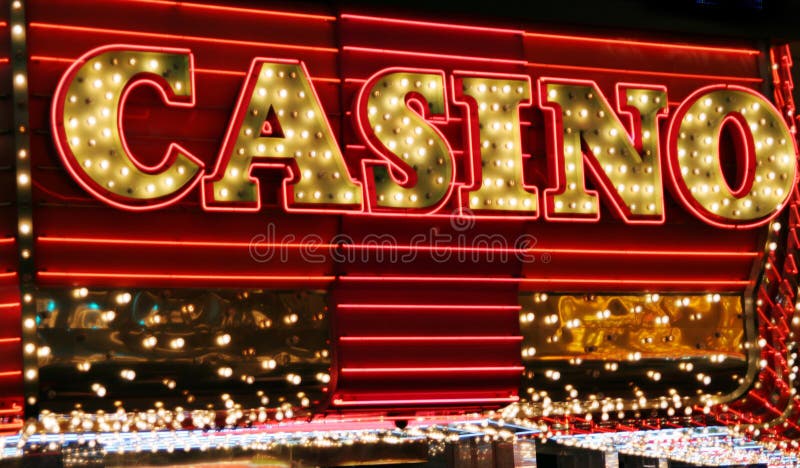 Las Vegas casino sign neon lights. Las Vegas casino sign neon lights