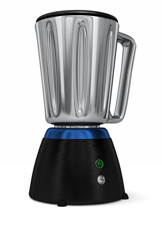A fancy stainless steel kitchen blender with single control, isolated on black. A fancy stainless steel kitchen blender with single control, isolated on black