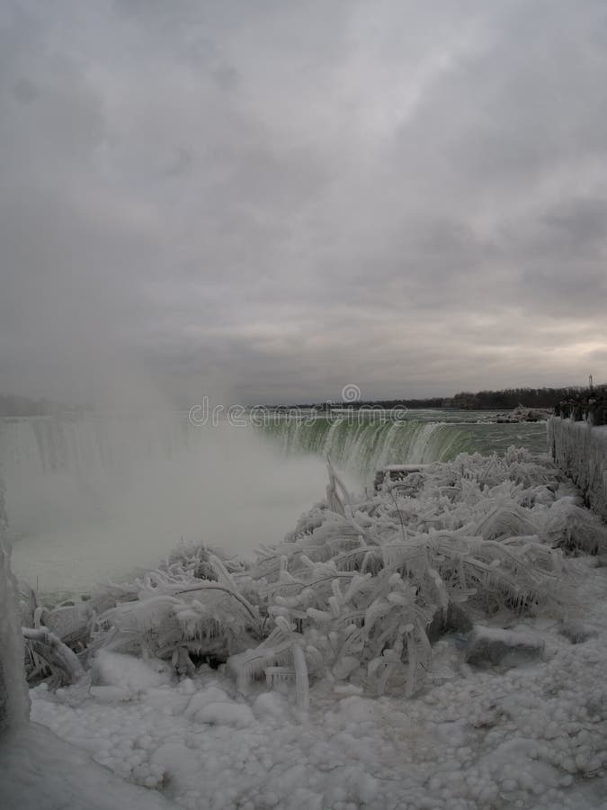 A massive ice storm hits Niagara Falls, Ontario  coating everything in a thick, beautiful but deadly layer of ice. A massive ice storm hits Niagara Falls, Ontario  coating everything in a thick, beautiful but deadly layer of ice