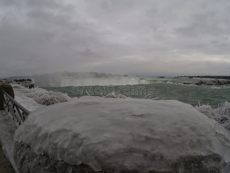 A massive ice storm hits Niagara Falls, Ontario  coating everything in a thick, beautiful but deadly layer of ice. A massive ice storm hits Niagara Falls, Ontario  coating everything in a thick, beautiful but deadly layer of ice