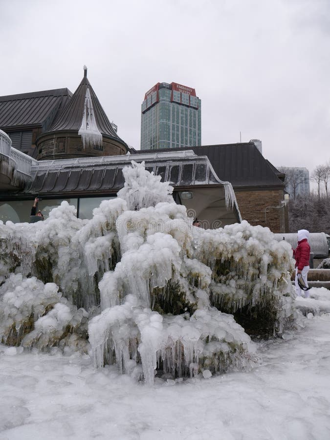 A massive ice storm hits Niagara Falls, Ontario  coating everything in a thick, beautiful but deadly layer of ice. A massive ice storm hits Niagara Falls, Ontario  coating everything in a thick, beautiful but deadly layer of ice