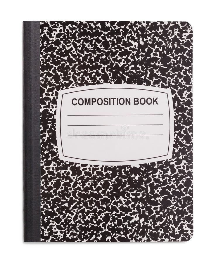 Black and White Composition Book Isolated on White Background. Black and White Composition Book Isolated on White Background.