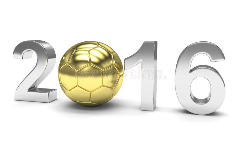 Новый Год 2016 и футбольный мяч иллюстрация штока Новый Год 2016 и футбольный мяч иллюстрация штока