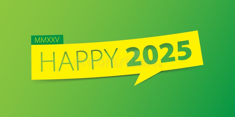 новый 2025 год празднование баннер дизайн шаблон речи пузырь стиль. иллюстрация вектора
