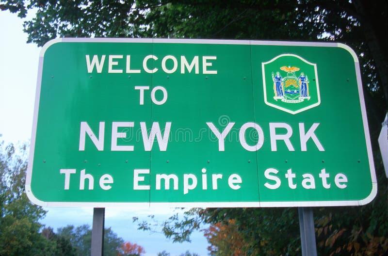 новый знак приветствовать york стоковые фотографии rf новый знак приветствовать york стоковые фотографии rf