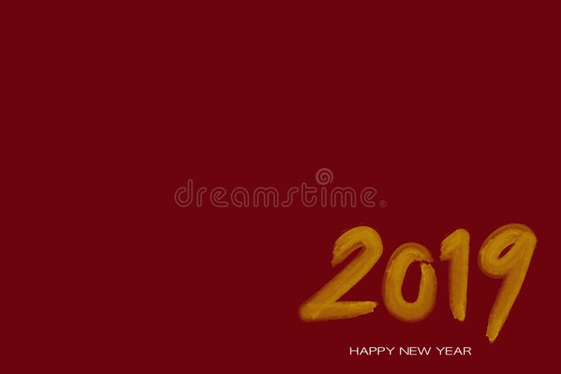 2019 Новых Годов Текст золотой с кустом цвета воды бесплатная иллюстрация 2019 Новых Годов Текст золотой с кустом цвета воды бесплатная иллюстрация