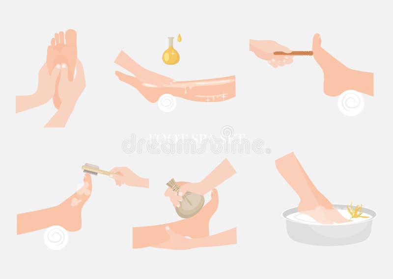ноги массаж. иллюстрация вектора