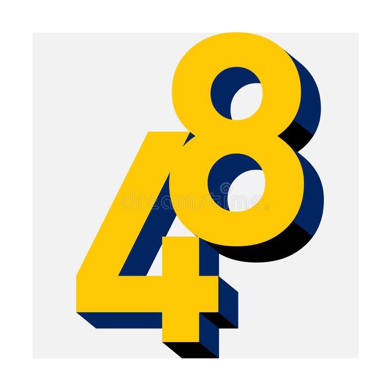 Номер logo_48 изолированное иллюстрацией желтый бесплатная иллюстрация